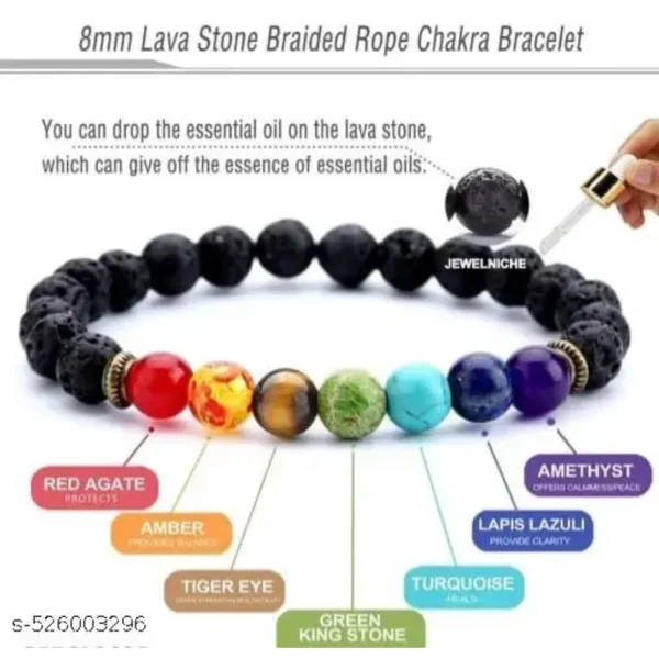 7 Chakra Heart Healing Bracelet – Crystal Energy & Triple Protection