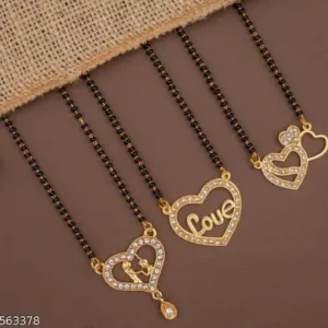 Set of 3 Fancy Traditional Latest Mangalsutra Design