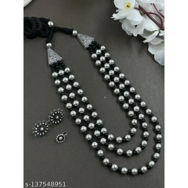 Elite Elegant Oxidised Silver Jewellery Set for Women
