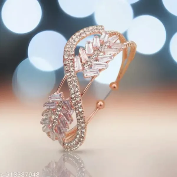 Premium AD Stone Kada Bracelet Free Size Kada for Women