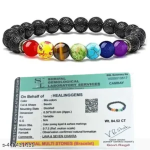 7 Chakra Heart Healing Bracelet – Crystal Energy & Triple Protection