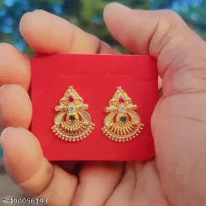 One Gram Microplated Gold Earrings Regular for Use Earrings