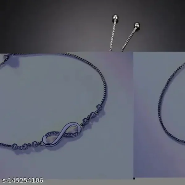 Fashion Silver Plated Infinity Bracelet for Women & Girls