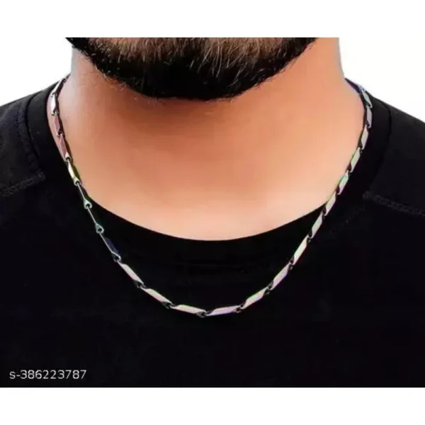 Rainbow Rice Chain Chawal Chain – Trendy Unisex Stainless Steel