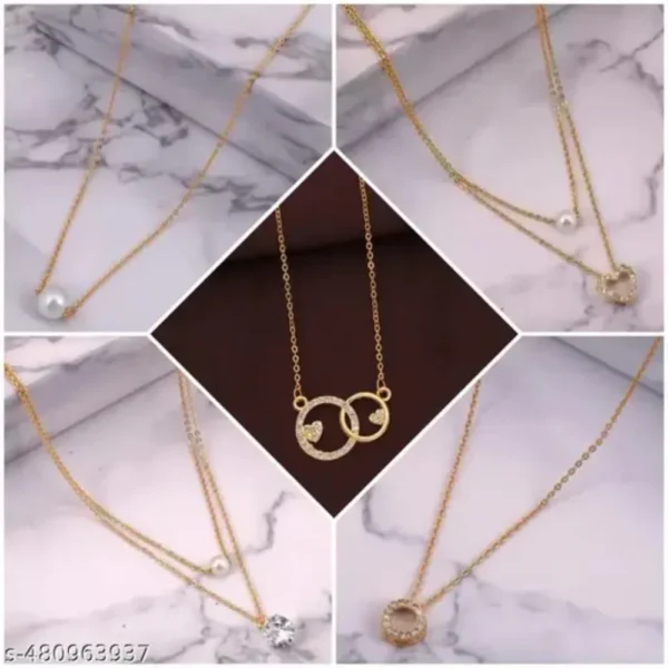 Shimmering Beautiful Necklace Combo for Women and Girls