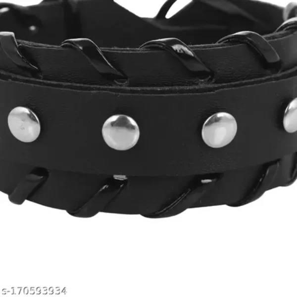 Stylish Leather Hand Bracelet – Cool Wrap Cuff for Men