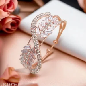 Premium AD Stone Kada Bracelet Free Size Kada for Women
