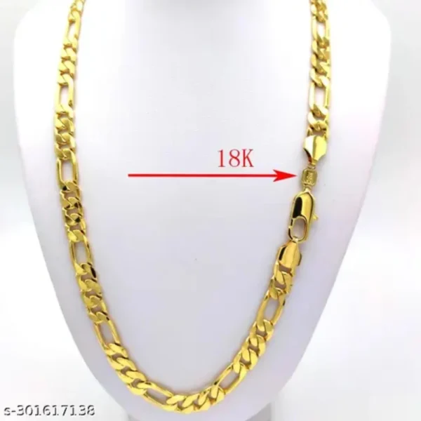 1 Gram Gold Plated Chain For Boys and Man – Waterproof Shine