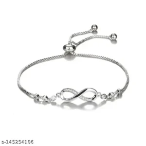 Fashion Silver Plated Infinity Bracelet for Women & Girls