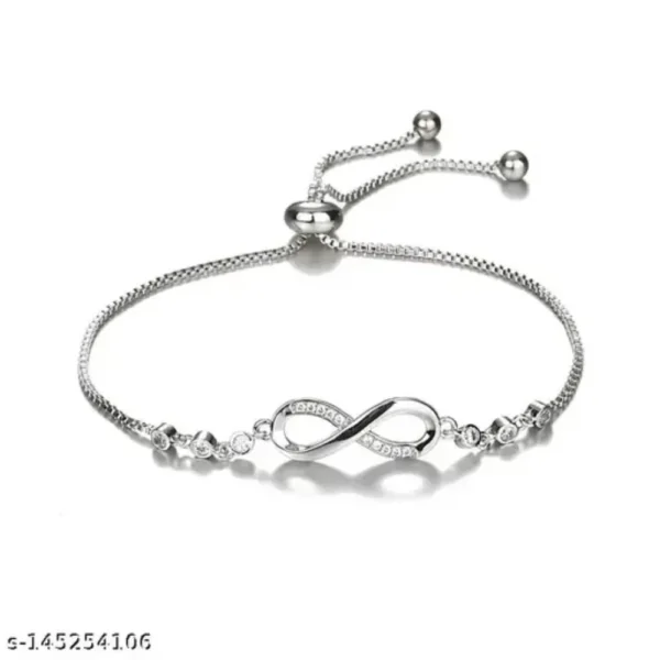 Fashion Silver Plated Infinity Bracelet for Women & Girls