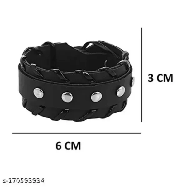Stylish Leather Hand Bracelet – Cool Wrap Cuff for Men