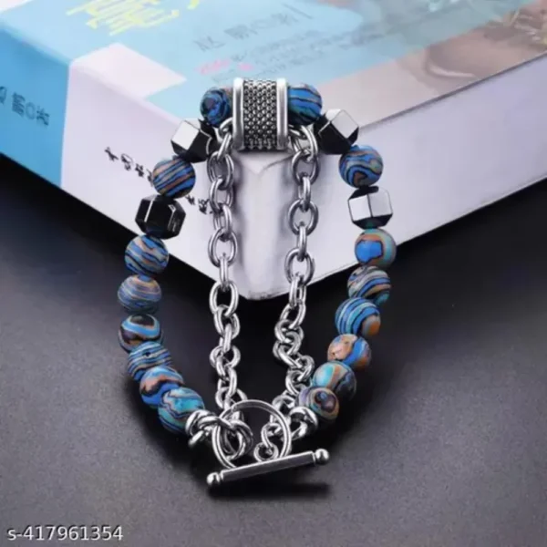 Blue Malachite Beaded Bracelet – Stylish & Healing Vibes