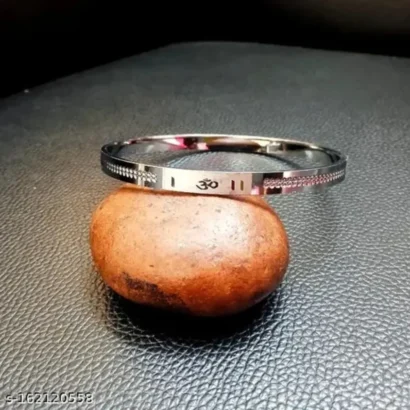 Stylish Power Silver Kada Bracelet for Men & Boys
