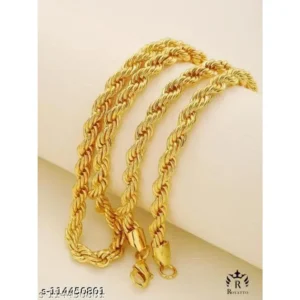 Gold Plated Rope Chain – Trendy Men’s Statement Piece