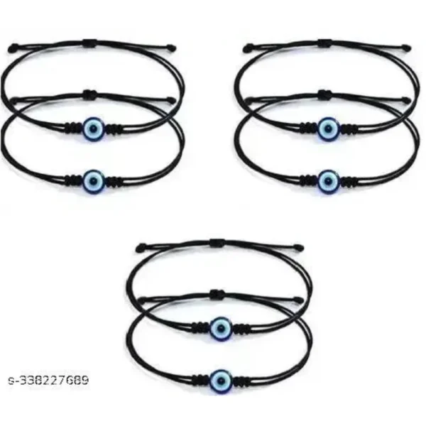 Evil Eye B B (2 Line) Bracelet Pack of 6 – Adjustable