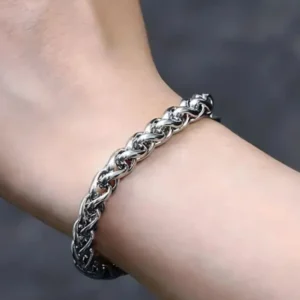 Curb Link Silver Chain Bracelet for Men & Women