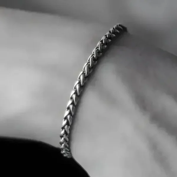 Curb Link Silver Chain Bracelet for Men & Women