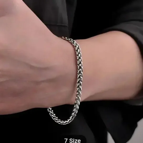 Curb Link Silver Chain Bracelet for Men & Women