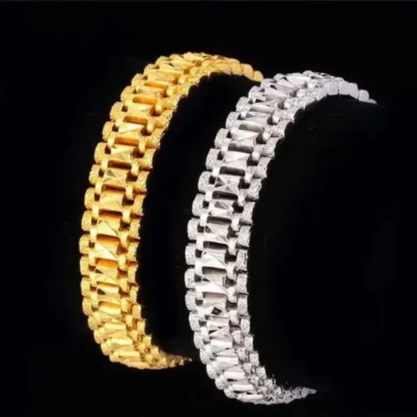 Gold & Silver Bracelet Combo for Men and Women
