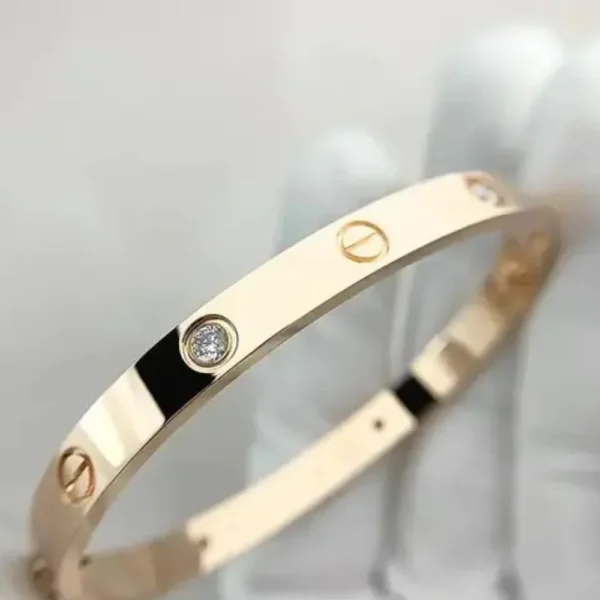 Golden Zircon Stone Kada Bracelet for Men & Women