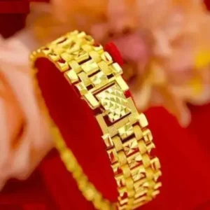 Shop this stylish golden bracelet for men—gold-plated, durable, and perfect for all occasions. A trendy and affordable gift choice for Indian men and boys.