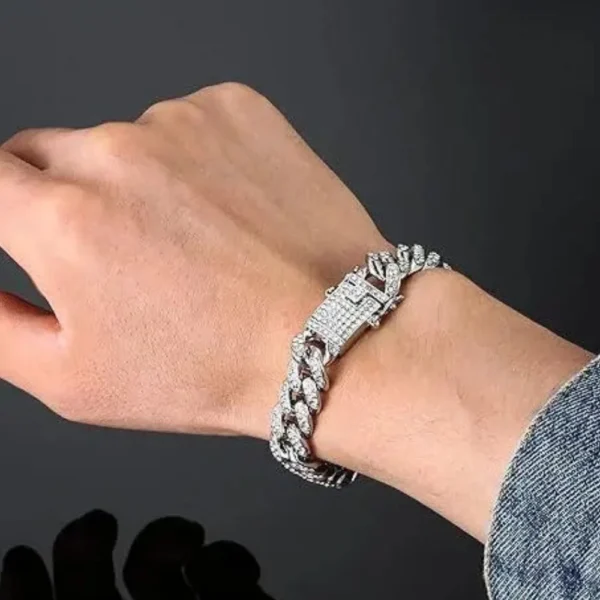 Gold-Plated American Diamond Bracelet for Men & Women