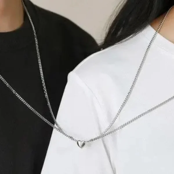 Couple Magnetic Heart Bracelets & Lockets Set