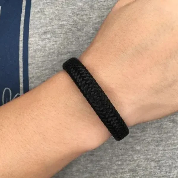 Kazare Adjustable Silver Cuff Bracelet for Men
