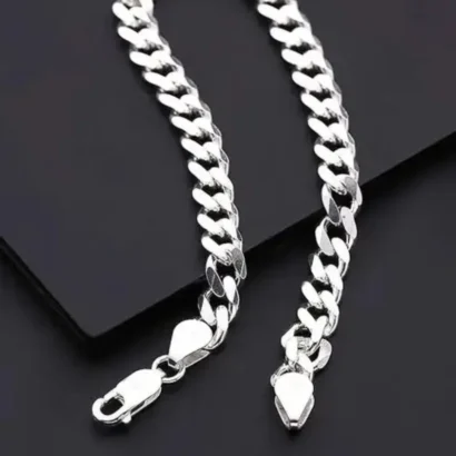 Stylish Silver Chain Bracelet for Men & Boys