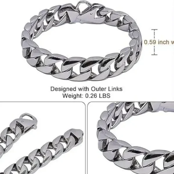 Stylish Silver Chain Bracelet for Men & Boys