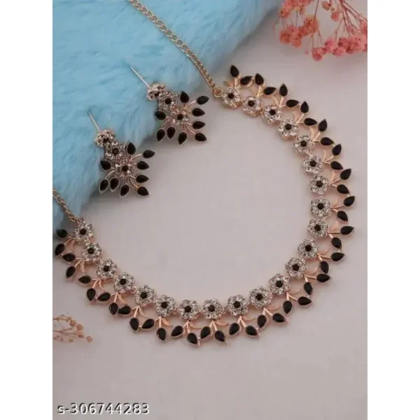 Willanzy Rose Gold Plated Necklace set – South Indian Wedding Jewellery