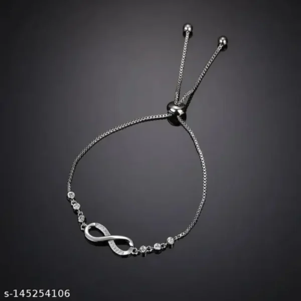 Fashion Silver Plated Infinity Bracelet for Women & Girls