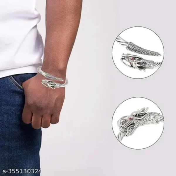 Power Dragon Kada Bracelet for Men - Stainless Steel