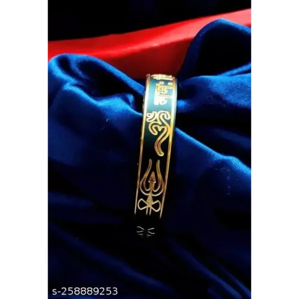 Om Namah Shivay Kada – Golden & Black Divine Style