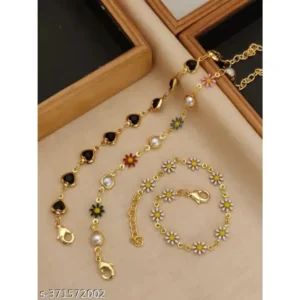 Stylish Bracelet Combo for Women – Set of 3 Adjustable Pieces
