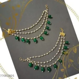 Trendy Unique Earrings & Studs with Pearl Chain Design