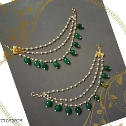 Trendy Unique Earrings & Studs with Pearl Chain Design