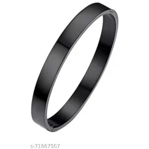 Bold Black Stainless Steel Kada – Stylish Pick for Men & Boys