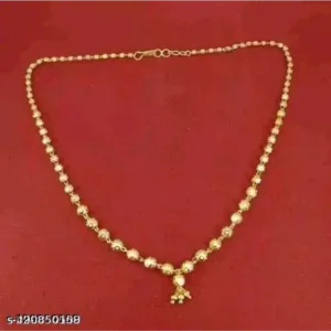 Allure Traditional Mala for Women – Gold-Plated Brass Necklace