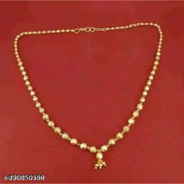 Allure Traditional Mala for Women – Gold-Plated Brass Necklace