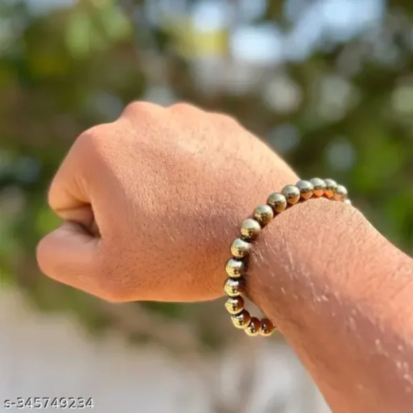Golden Pyrite Stone Bracelet – Good Luck & Business Success