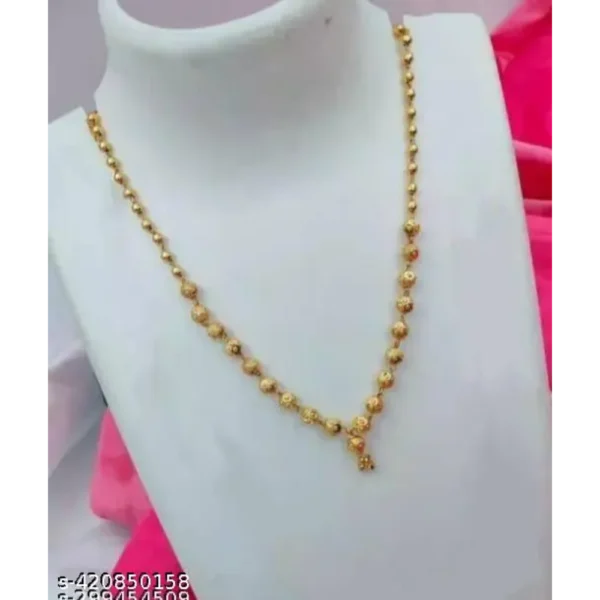 Allure Traditional Mala for Women – Gold-Plated Brass Necklace