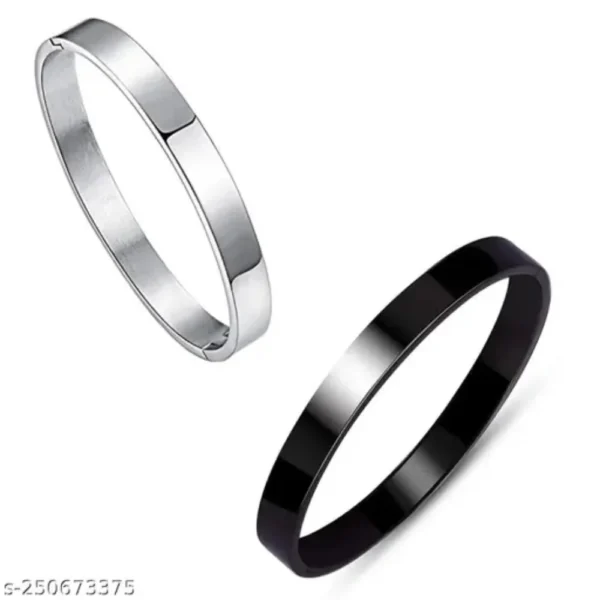Bold Black Stainless Steel Kada – Stylish Pick for Men & Boys