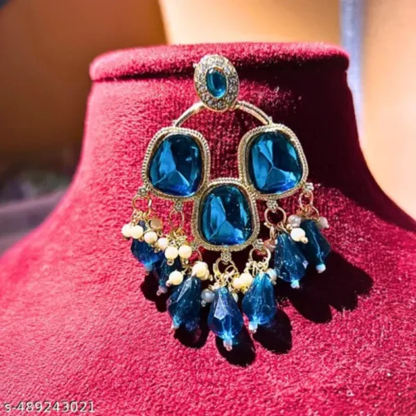 Premium Stylish Kundan Earrings with Gold Plating