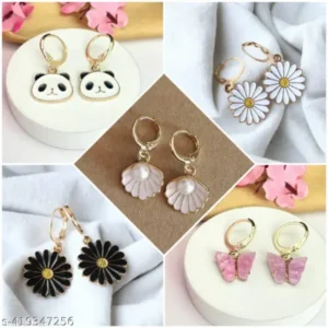 Shimmering Earrings Combo for Women and Girls – Set of 5