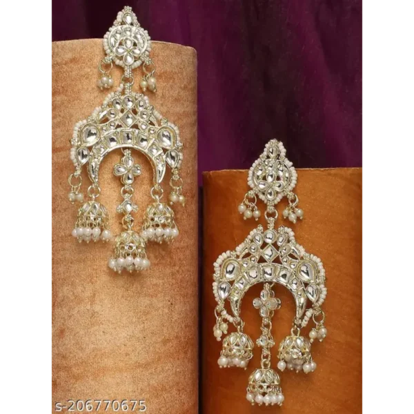 Exclusive Kundan Jhumka Pearl Earrings for Women