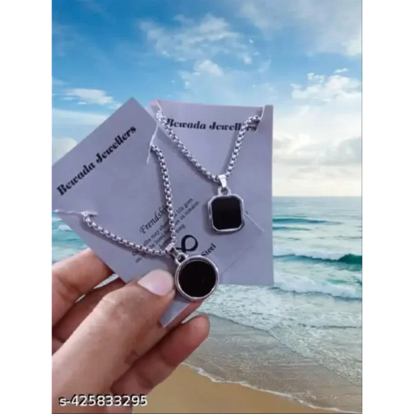 Combo of 2 Gold & Silver Plated Necklaces for Women & Girls