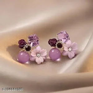 Korean Fashion Earrings for Women – Gold Plated Studs