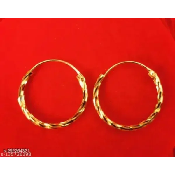 Premium Gold Bali Earrings Combo – 4 Pairs with 6-Month Color Guarantee