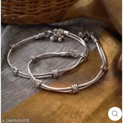 Allure Chunky Women Anklets & Toe Rings in Oxidised Silver